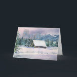 TARJETA FESTIVA MERRY CHRISTMAS WINTER BARN DE SHARON SHARPE<br><div class="desc">MERRY CHRISTMAS WINTER BARN de una acuarela original de SHARON SHARPE</div>