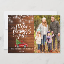 Merry Christmas Y'all Photo Lights Camión de Mader