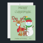 Tarjeta Festiva Merry Christmask Snowman 2021 máscara facial<br><div class="desc">Este diseño puede ser personalizado en el área proporcionada cambiando la foto y/o el texto. O puede personalizarse haciendo clic en Personalizar esta plantilla y, a continuación, eligiendo la opción de hacer clic en el personalizar y eliminando o cambiando el color del fondo, agregando texto, cambiando el color o estilo...</div>
