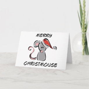 Tarjeta Festiva Merry Christmouse