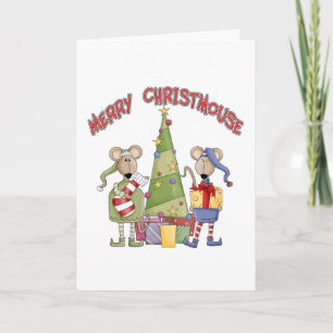 Tarjeta Festiva Merry Christmouse
