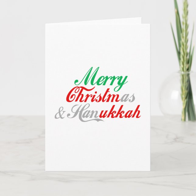 TARJETA FESTIVA MERRY CHRISTMUKKAH (Anverso)