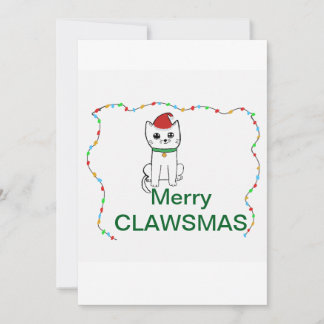 Tarjeta Festiva Merry CLAWSMAS
