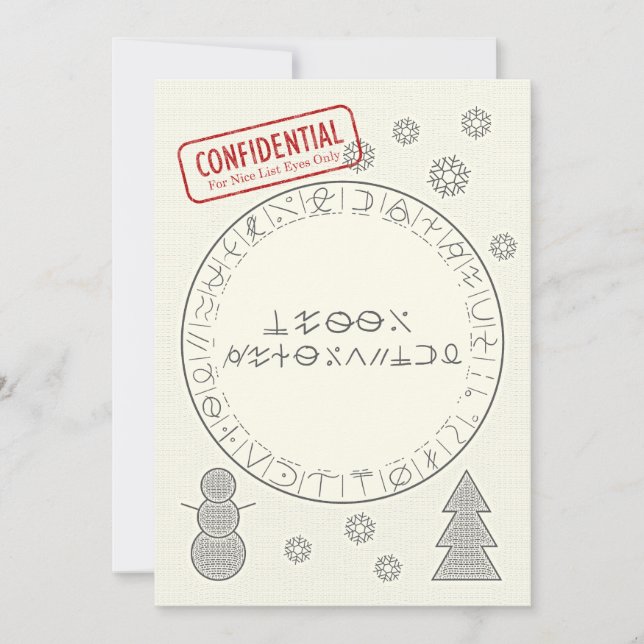 Tarjeta Festiva Merry Decryptmas (Anverso)
