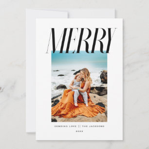 Tarjeta Festiva Merry - Diseño de Navidades modernos de Moda