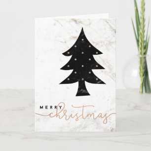Tarjeta Festiva Merry en mármol   Navidades modernos