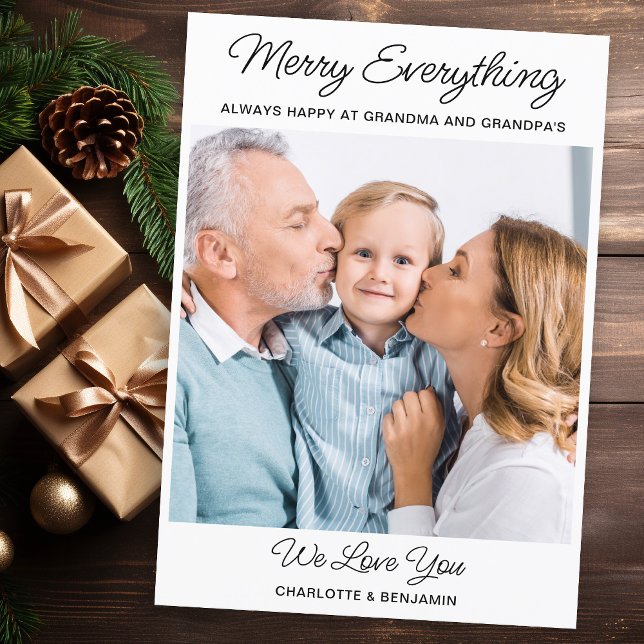 Tarjeta Festiva Merry Everything Abuelitos Cuidados Navidades de f (Subido por el creador)