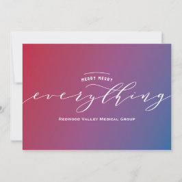 Tarjeta Festiva Merry Everything Gradient Holiday Card