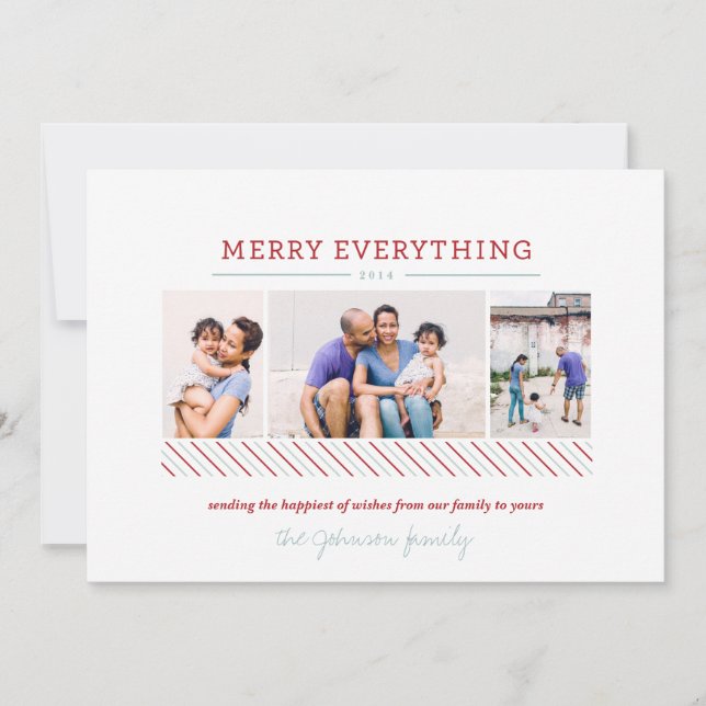 Tarjeta Festiva Merry Everything Holiday Card (Anverso)