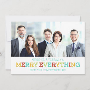 Tarjeta Festiva Merry Everything Photo Card