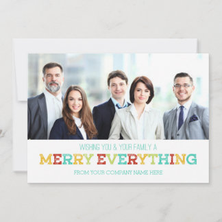 Tarjeta Festiva Merry Everything Photo Card