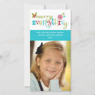 Tarjeta Festiva Merry Everything - Vacaciones multiculturales