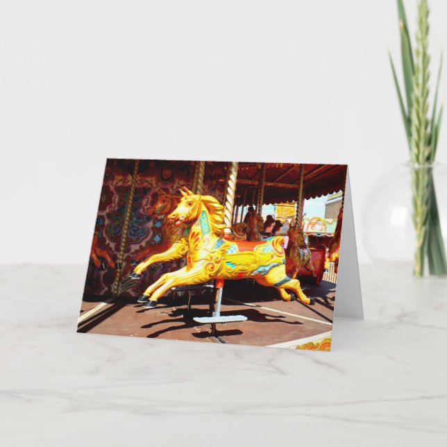 Tarjeta Festiva Merry-go-round (Anverso)