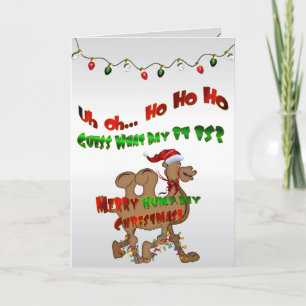 Tarjeta Festiva Merry Hump Day Navidades Camel HO HO HO