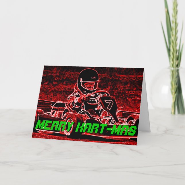 Tarjeta Festiva Merry Kart-Mas (Anverso)