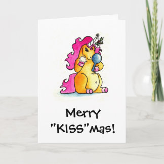 Tarjeta Festiva Merry "KISS"mas