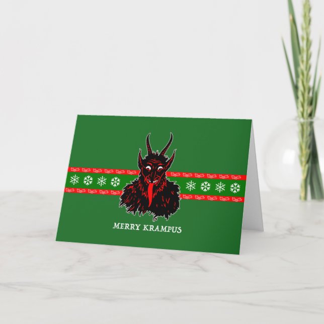 TARJETA FESTIVA MERRY KRAMPUS (Anverso)