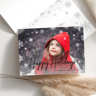Tarjeta Festiva Merry Magic   Fotografía por copo de nieve