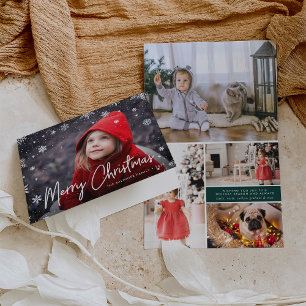 Tarjeta Festiva Merry Magic Navidades de fotografía superpuesta