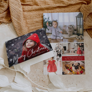 Tarjeta Festiva Merry Magic   Navidades de fotografía superpuesta 