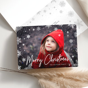 Tarjeta Festiva Merry Magic   Navidades de fotografía superpuesta 