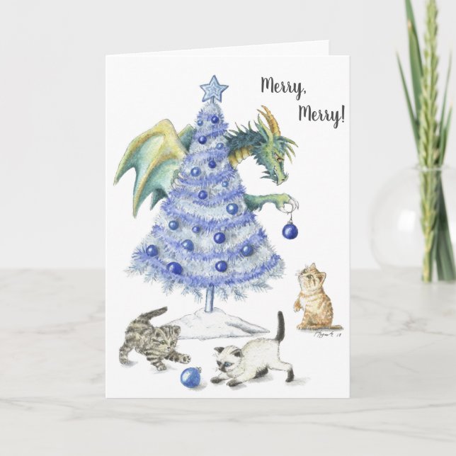 Tarjeta Festiva ¡Merry, Merry! -Tarjeta mediana (Anverso)