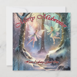 Tarjeta Festiva Merry Midwinter, ten Fairy Good One