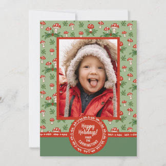 Tarjeta Festiva Merry Mushrooms Photo
