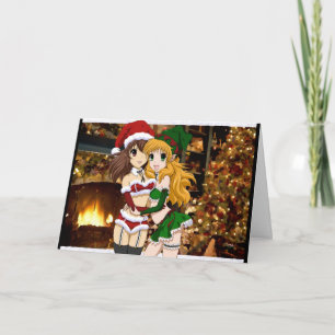 Tarjeta Festiva Merry Naughty Navidades