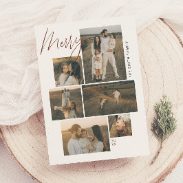 Tarjeta Festiva Merry | Navidades del Collage de fotos Gallery Wal