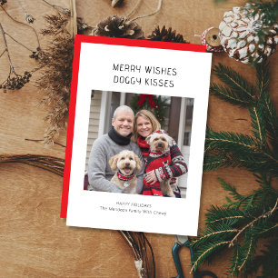 Tarjeta Festiva Merry quiere besos doggy Mascota de familia festiv