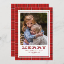 Merry Red Plaid Single Photo