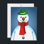 Tarjeta Festiva Merry Snowman<br><div class="desc">El muñeco de nieve con la tarjeta de vacaciones de los Navidades.</div>