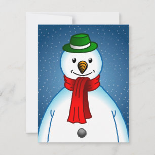 Tarjeta Festiva Merry Snowman