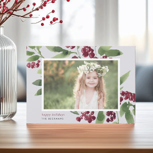 Tarjeta Festiva Merry Sprigs Fotografía de Felices Fiestas