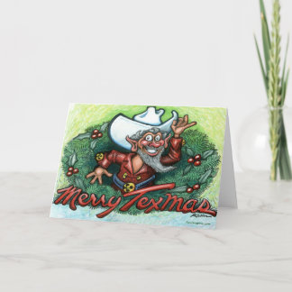 Tarjeta Festiva Merry Texmas