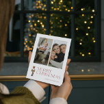 Tarjeta Festiva Merry Typography 2 Fotos de un recién nacido moder<br><div class="desc">Es esa época del año de nuevo - ¡tiempo de los Navidades! No hay más que mirar esta moderna y moderna tarjeta de Navidades para compartir la alegría y el mensaje de amor de tu familia. La tipografía festiva en burgundy se destaca en la tarjeta y se acentúa con un...</div>