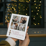 Tarjeta Festiva Merry Typography 4 Fotos de un recién nacido moder<br><div class="desc">Es esa época del año de nuevo - ¡tiempo de los Navidades! No hay más que mirar esta moderna y moderna tarjeta de Navidades para compartir la alegría y el mensaje de amor de tu familia. La tipografía festiva en burgundy se destaca en la tarjeta y se acentúa con un...</div>