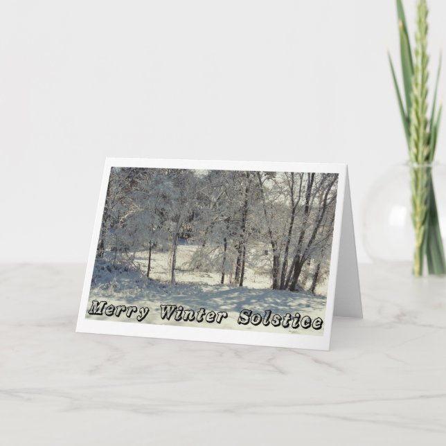 Tarjeta Festiva Merry Winter Solstice (Anverso)