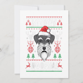 Tarjeta Festiva Merry Woofmas Schnauzer Christmas Dog Lover