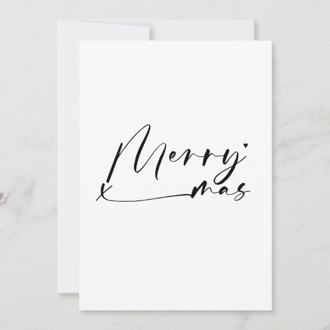 Tarjeta Festiva Merry Xmas - minimalistic typography card (Anverso)
