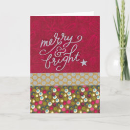 Tarjeta Festiva Merry y Bright