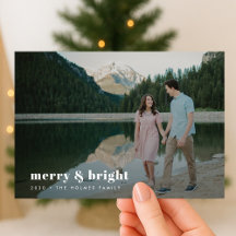 Merry y Bright | Foto de pareja de Navidades moder