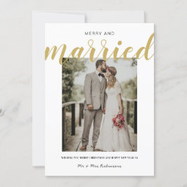 Tarjeta Festiva Merry y Navidades casados Boda Pareja Sr. Sra.