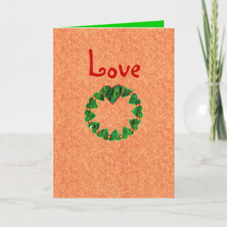 Tarjeta Festiva merrychristmasheartwreath, amor