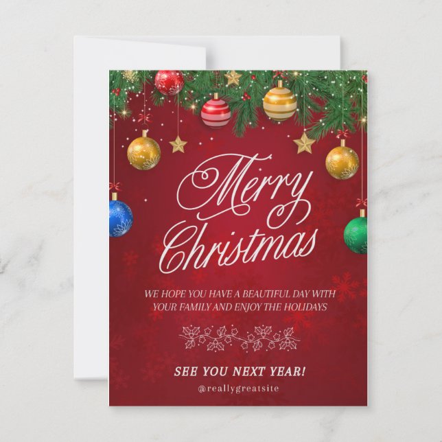 Tarjeta Festiva Merrycristmas (Anverso)