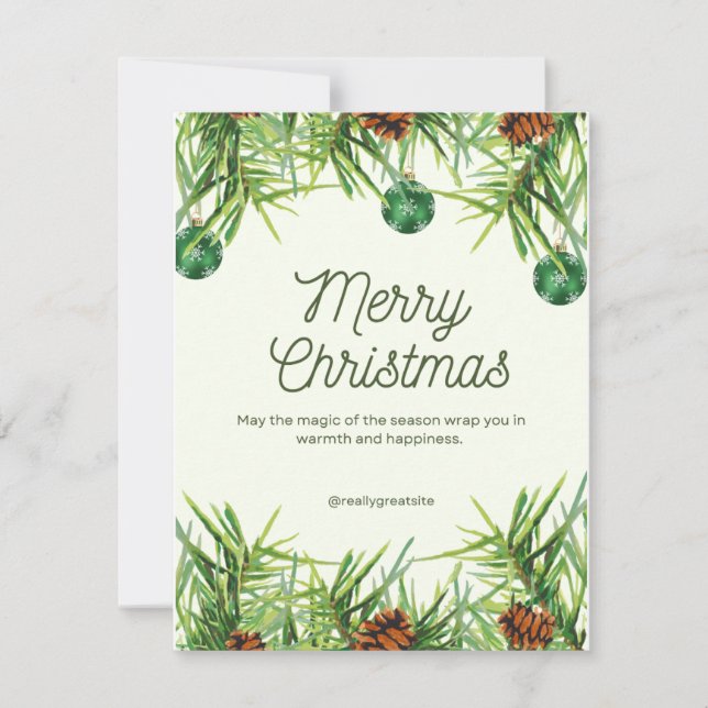 Tarjeta Festiva Merrycristmas (Anverso)