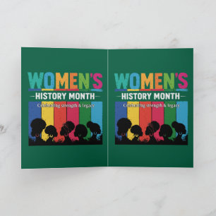 Tarjeta Festiva Mes de la Historia de la Mujer – Celebrando la Fue