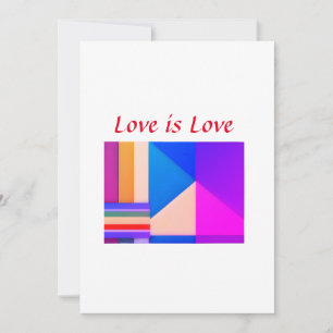 Tarjeta Festiva Mes del orgullo gay colorido LGBTQ amor añadir nom
