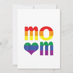 Tarjeta Festiva Mes del Orgullo LGBT Arcoíris Día de la Madre LGBT